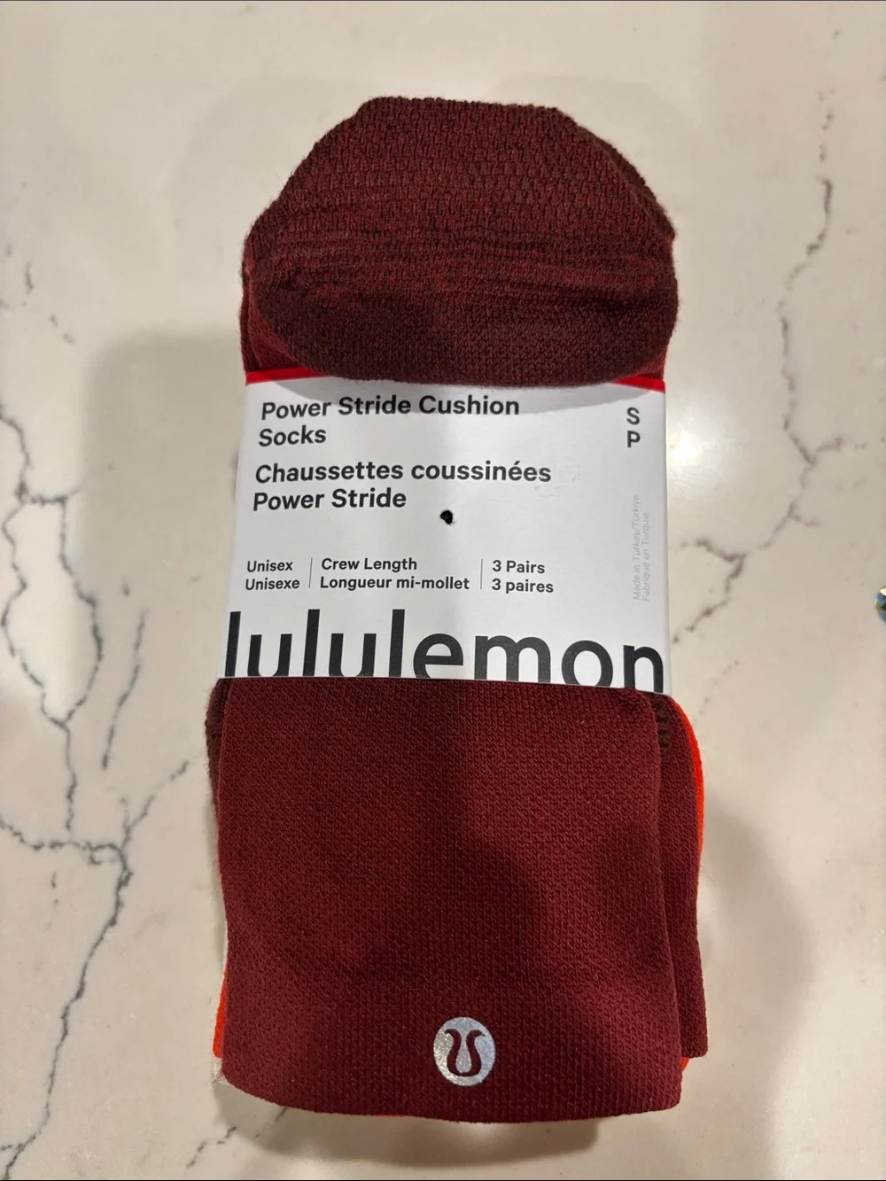 lululemon Power Stride Cushion Crew Socks Set (3) Small NWT